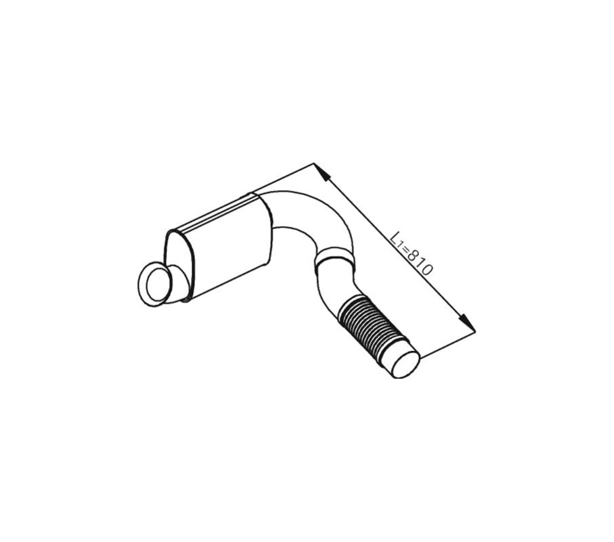 Egzoz Susturucu Spiralli Ön 1840, 4140, 3340 Euro 3 (Küçük Susturucu) | OEM A3754900319