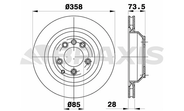 Fren Aynasi Arka Havali Q7 3.0 TDI 06>15 Touareg 05>10 Cayenne 3.0 3.6 4.2 4.8 03> | BRAXIS AD0999 | OEM 7L8615601A 7L8615601A 7L8615601D 95535240150 7L8615601D 95535240150