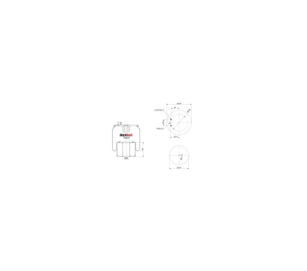 Körük Komple Metal Pistonlu | OEM 1076594