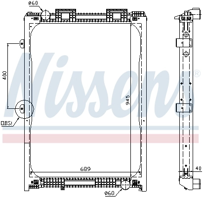 Motor Su Radyatoru MAN F2000 19.423 D2866 94> 19.463 D2876 94> 19.464 D2876 98> (Cerceveli) / (Mt) | NISSENS 62870A | OEM 81061016438 81061016423