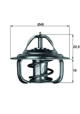 Termostat (92°) Corsa A / B Astra F / G Vectra A / B Ascona C Kadett E Cielo Lanos | MAHLE TX192D | OEM 1338870