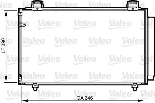 Klima Radyatoru (Kondanser) Toyota Avensis 1.6I / 1.8I / 2.0 D4D 03-> ( 610×370x16 ) | VALEO 814208 | OEM 8845005100 8845005101