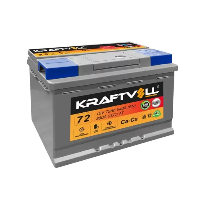 Aku 12V 72 Ah 720A Start Stop Efb L3T (175 10 275×190 ) | KRAFTVOLL 18050002