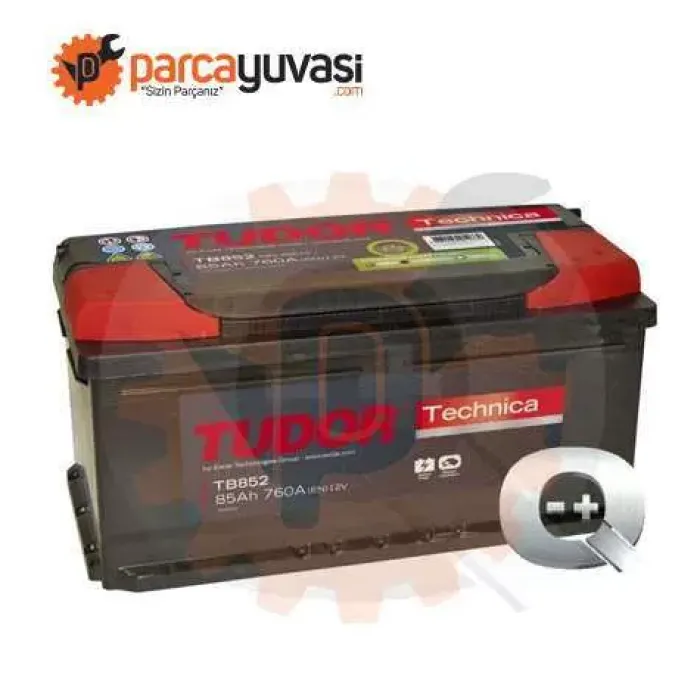 Aku 12V 85 Ah (353X175X175) LB5 (88 Ah Alcak Muadili) | TUDOR TB852