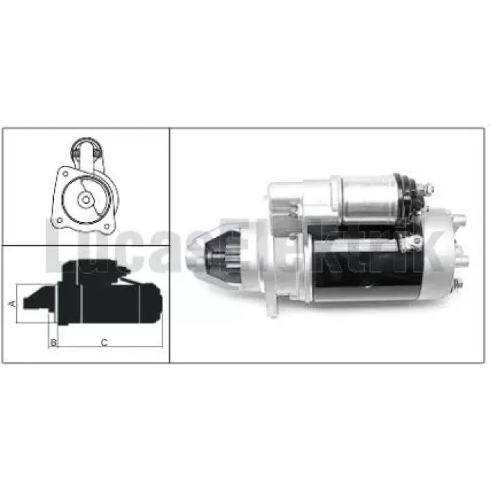Mars Motoru 24V 3,5KW 10 Dis 3M113 Bmc Pro 617 620 (619 240 36 619 240 46 Yerine) | LUCAS 619 241 46