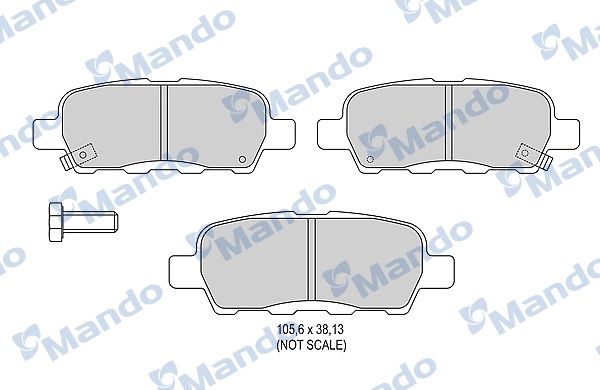 Arka Fren Balatasi Nissan Qashqai J10 07-13 Xtrail 07-13 Parthfinder 13-> Koleos 08-> Juke 10->Suzuki Grand Vitara 08-> | MANDO MBF015002 | OEM 440608H385