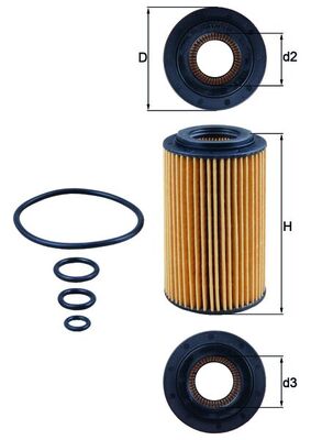Yag Filtresi W203 00>07 CL203 02>08 C219 04>10 W211 02>08 W220 98>05 W221 05>13 W163 98>05 | MAHLE OX153/7D | OEM A0001802609