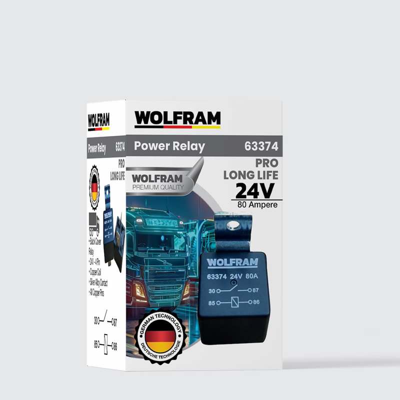 Wolfram 24V 80A 4 Uçlu Role