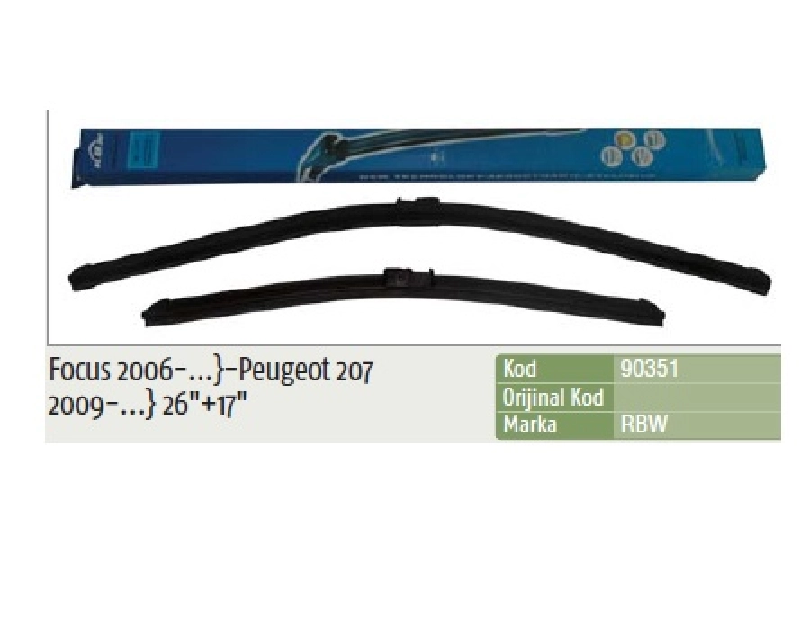 Silgi Paleti (2 Adet) 650 ve 430mm Muz - Focus 2 Hb (2004-2011) Focus 2-3 Sedan (2004-2011) Focus | OEM 90351