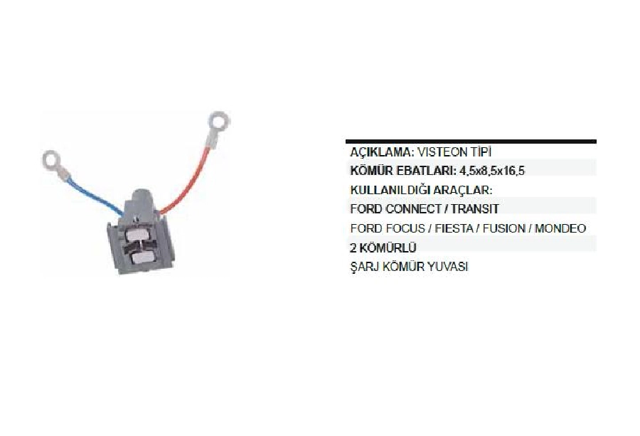 Alternatör Kom Yuva Vısteon Connect, Focus, Fiesta 4,5x8,5x16,5 | OEM BHV1200