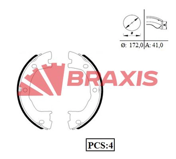 Arka El Fren Pabuclu Balata Daily II Daily III Renault Mascott (90) / (110) / (120) | BRAXIS AC0076 | OEM 2995758 2995758 504129079 2995817 99431432 504129079 2995817 99431432