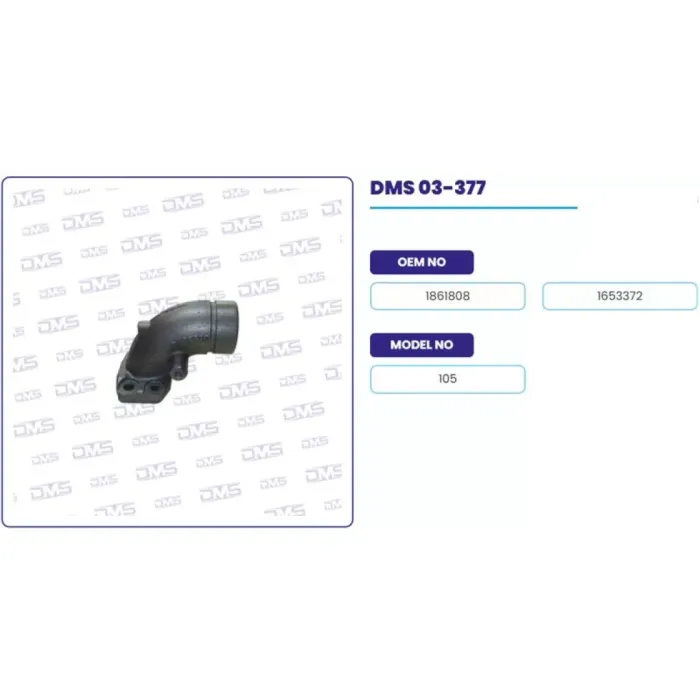 Egzoz Manifoldu Dirsek DAF 105 XF | DEMOSAN 03-377 | OEM 1861808 1653372