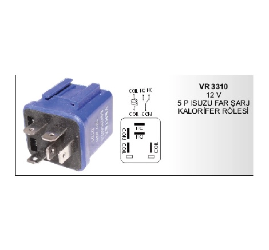 12V 5P Isuzu Far Sarz Kalorıfer Rolesı | OEM VR3310