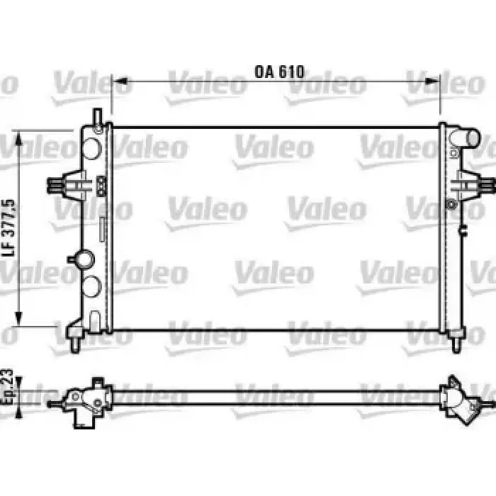 Motor Radyator Astra G Zafira 1,4 / 1,6 / 1,8 / 2,0 / 2,2 16V 98 05 (Klimali Klimasiz Mekanik) | VALEO 732729 | OEM 1300189