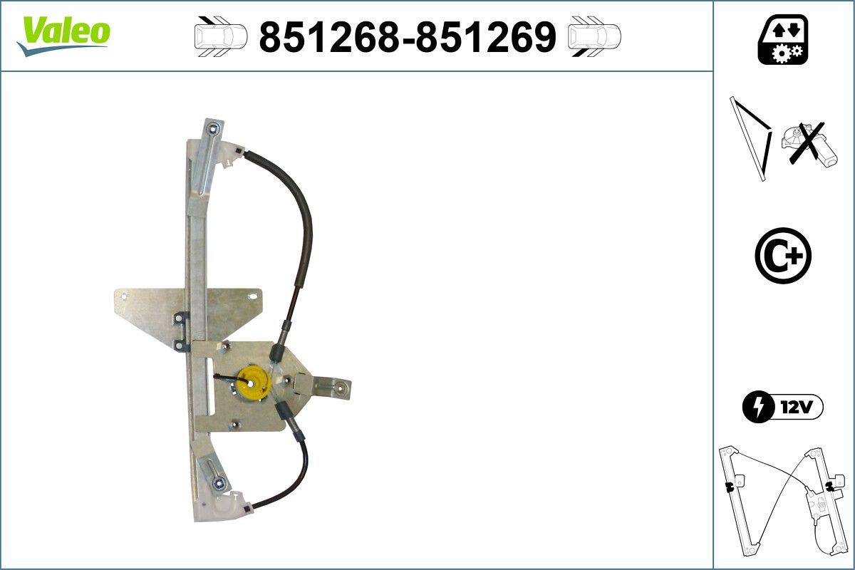 Cam Mekanizmasi Mekanizmasi Arka Sol C5 III 5 / 08> | VALEO 851268 | OEM 9223E2 9223E2 9223G5 9675915280 9223G5 9675915280