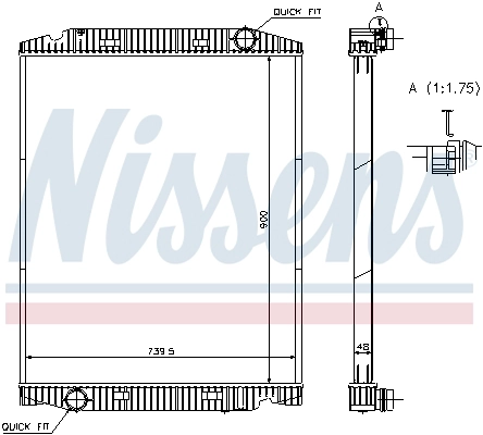 Motor Su Radyatoru Iveco Stralis (Cercevesiz) / (Mt) | NISSENS 63331A | OEM 504011119 5802776648 133522 98127355AS V504011119