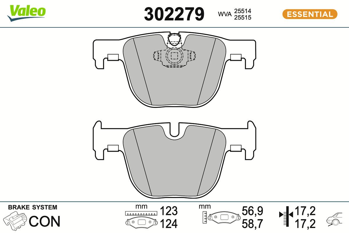 Fren Balatasi Arka Bmw F30 F80 F31 F34 F32 F82 F36 | VALEO 671319 | OEM 34216850570 34216850570 34206799813 34206799813