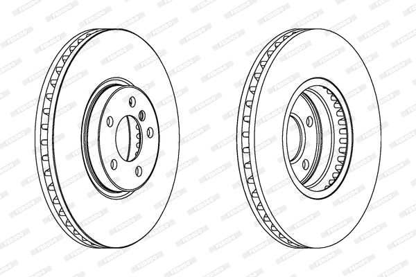 On Fren Diski BMW X5 E53 4.6 | FERODO DDF1584C-1 | OEM 34116756847