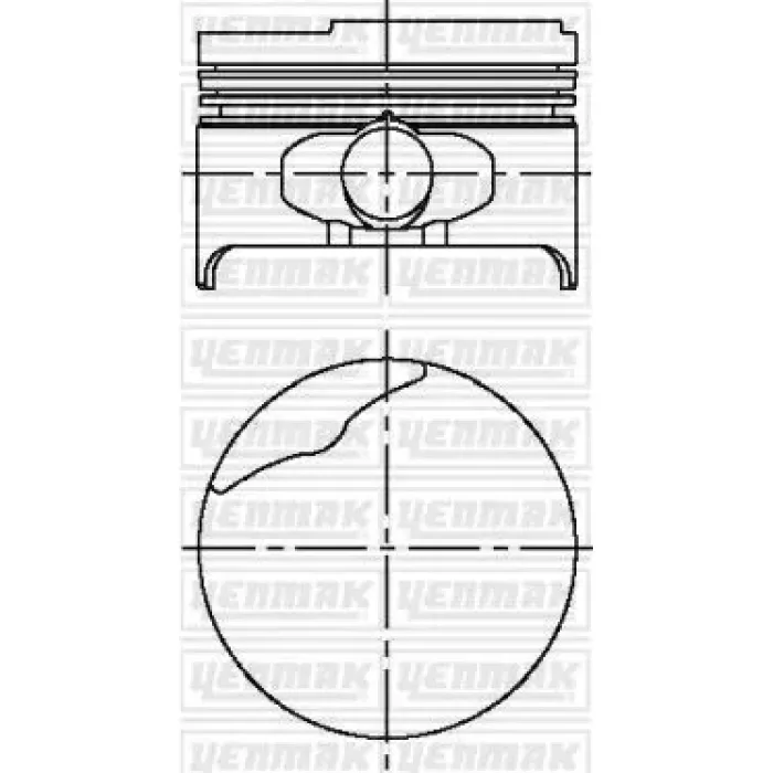 Motor Piston Segman Megane Scenic R19 Clio 1,6I K7M 3 / 4, Silindir (79,50MM) / (Std) | YENMAK 31-04166-000 | OEM 7701700671 7701700671 120A13445R 6001549033 120A13445R 6001549033