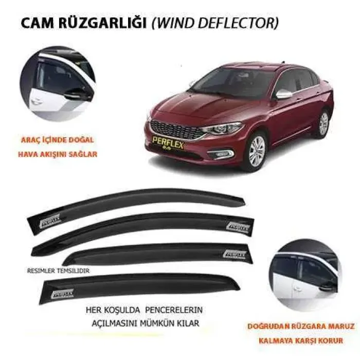 Cam Ruzgarligi Classic Tip 4 Parça Egea 15> | PERFLEX PA4-FT05
