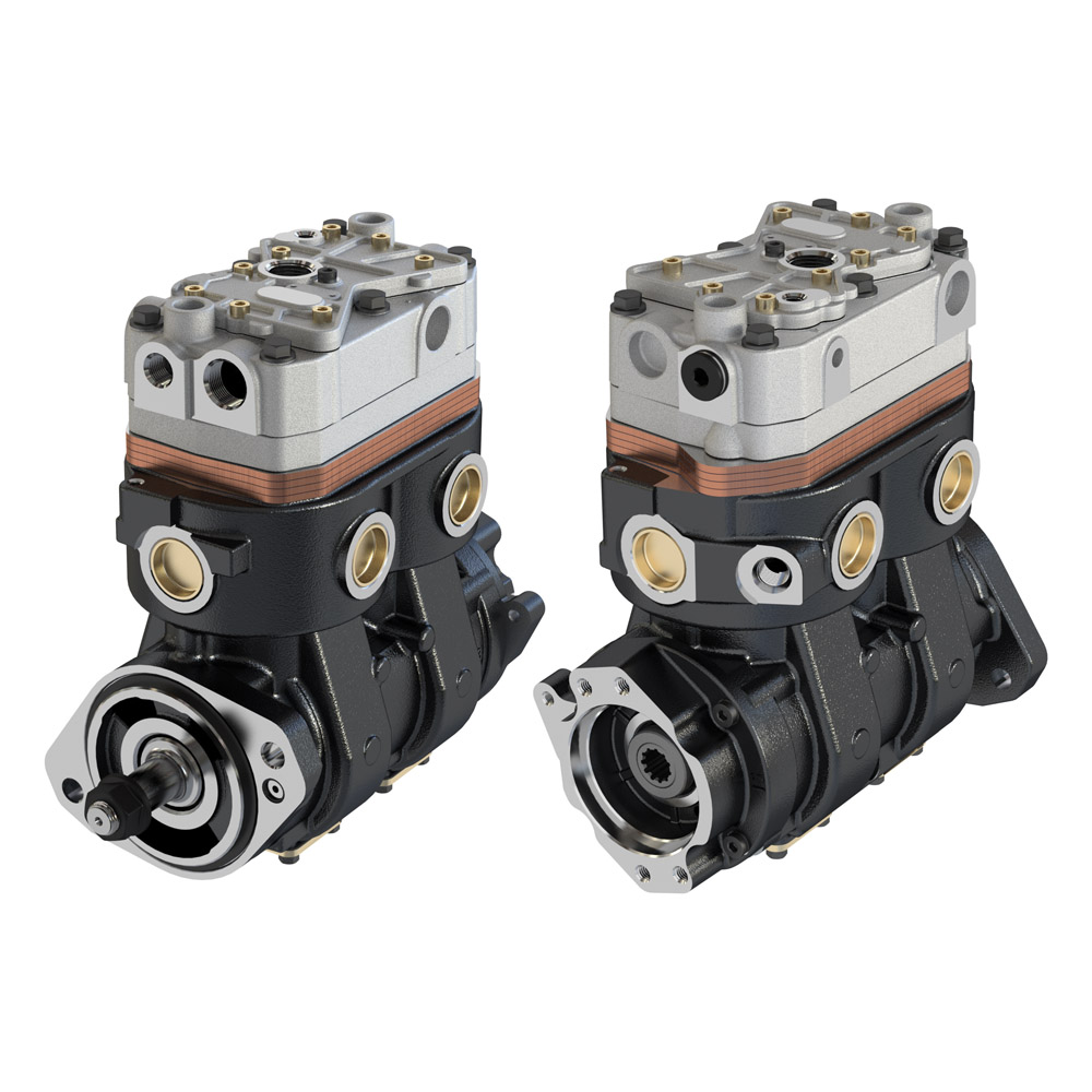 Hava Kompresor Çift Silindir Dislisiz Bmc Cummins Motor Temsa Otokar Kent Euro 6 | A-TECH 687.01.1000 | OEM 5339231 LK4984 K068756N10 9P933187