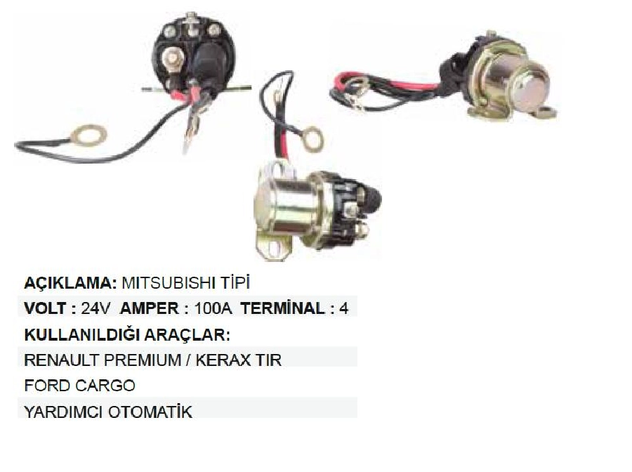 Marş Yardımcı Otom. 24V Mitsubishi T Reno Tır, Ford Cargo | OEM SW070