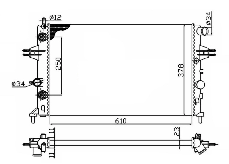 Motor Su Radyatoru Mekanik Astra G Zafira A X16XEL Z16XE 98> 10 | NRF 50562A | OEM 1300196 1300214
