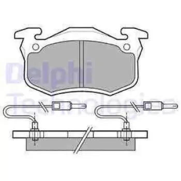 On Fren Balatasi Renault Twingo, R5, Clio 1 (Fisli) | DELPHI LP491 | OEM 7701202213 7701202227 7701202517