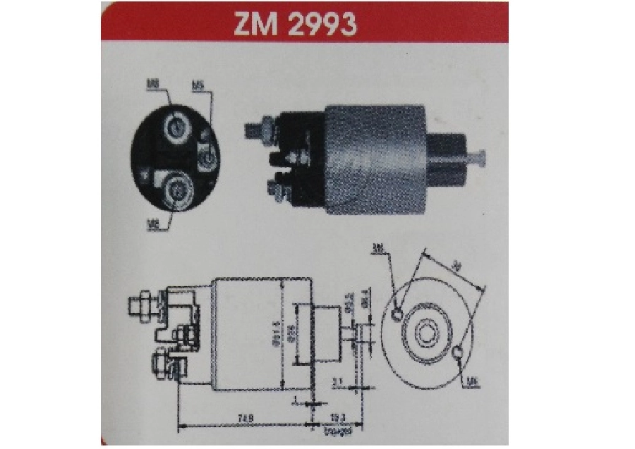 Marş Otom. Mitsubishi Tip 12V Renault Clio Kangoo Master Dacia Logan | OEM ZM-2993