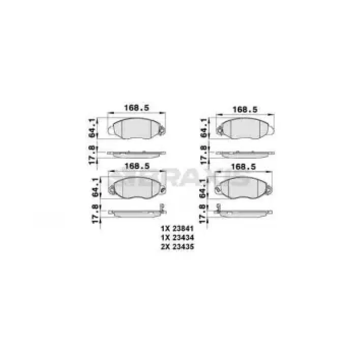 On Fren Balatasi Transit V184 00>06 (Onden Ceker) | BRAXIS AB0086 | OEM 1C1J 2K021 AC 1465168