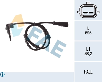 ABS Kablosu Sensoru On Fluence Clio 3 Megane 3 Scenic 3 Duster | FAE 78119 | OEM 47 91 000 04R