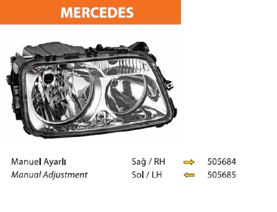 Far Sağ Manuel - Actros MP3 | OEM 505684