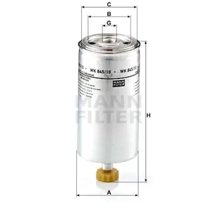Yakit Filtresi DAF 95 XF Fa 95 XF 380 430 480 530 97>02 | MANN WK845/10 | OEM 695832