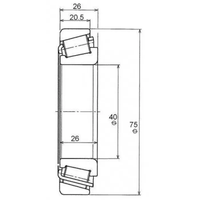 Arka Teker Rulmani Kit (Ic) Boxer Jumper Ducato 18Q (16 Jant) J5 C25 Olcu: (40* 75×26) | SNR 10R33108A | OEM 373022 373022 5996253 1324730080 5996253 1324730080