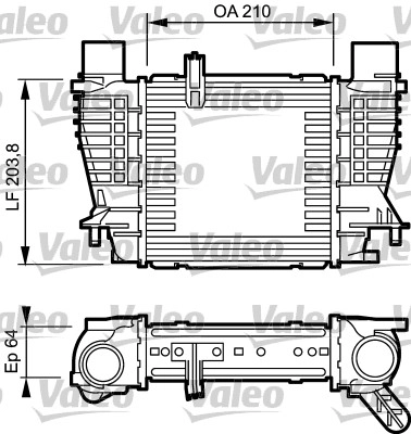 Turbo Radyatoru Clio III 1,5DCI 05> Modus 1,5DCI 04> | VALEO 817999 | OEM 8200471884 8200471884 8200471888 8200471888