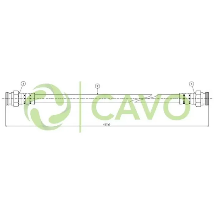 Arka Fren Hortumu Caddy III 96>04 Inca 96>03 | CAVO C800 138A | OEM 6K9611776