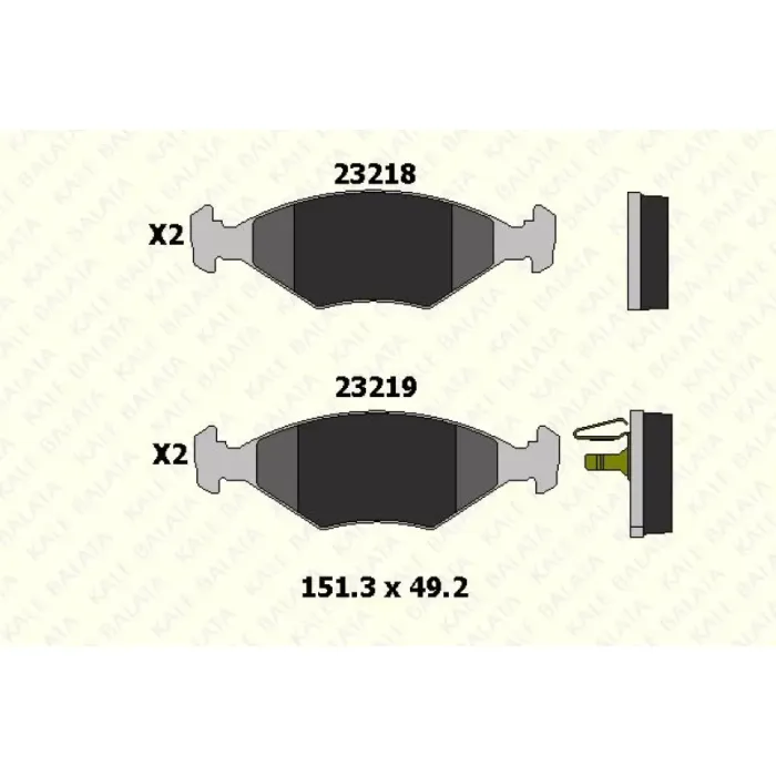 On Fren Balatasi Palio Siena 1,4I | KALE B 23219 180 05 ANS | OEM 9947996 9948038