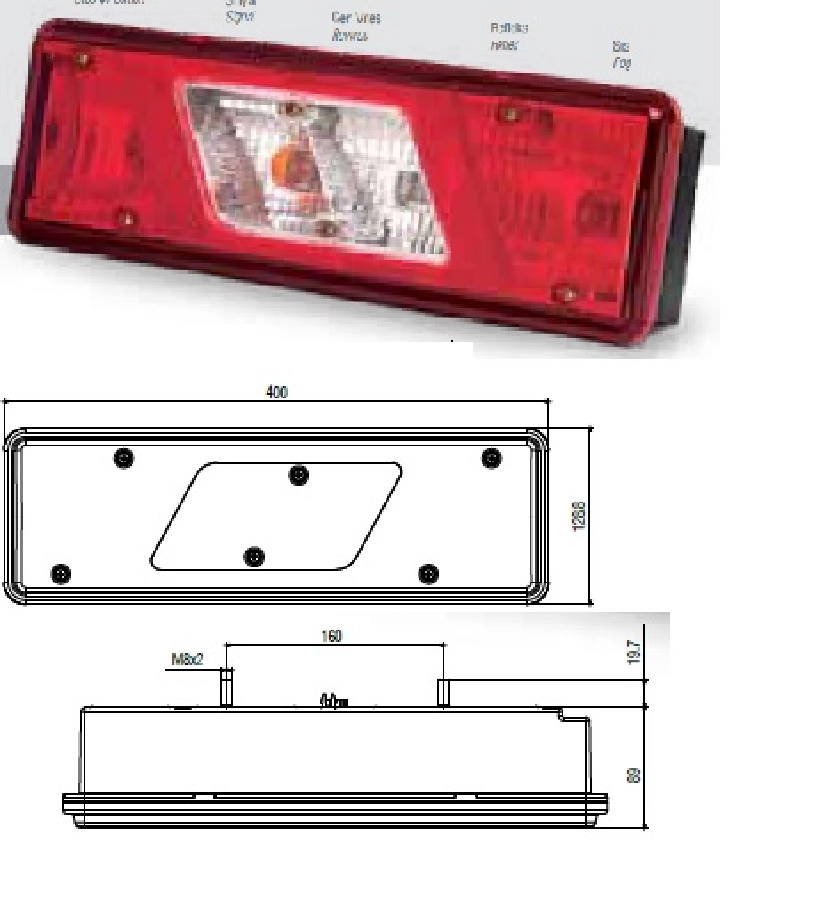 Ford Transit 2015 Model Pıcup Arka Stop Sol | OEM 14309E