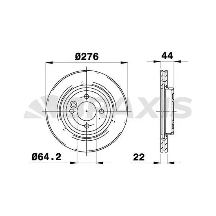 Fren Diski On Mini R50 R52 R53 | BRAXIS AE0104 | OEM 34111502891 34111502891 34116774984 34116774984