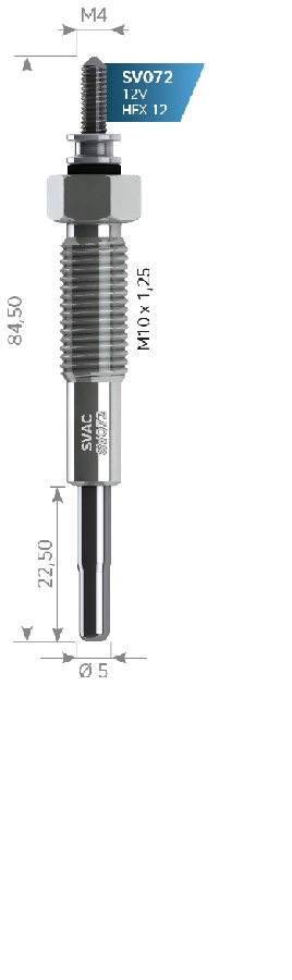 Kızdırma Bujisi 12V Mazda B-Serıe (Uf): 2.5 D 4WD B-Serıe (Un): 2.5 D Mpv I (55): 2.5 Td GN023 0 | OEM SV072