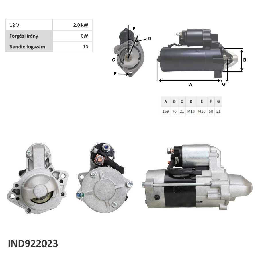 Marş Motoru 12V 13D Mitsubishi L200 2,4 - 2015 1810A332, M002T86971 | OEM WUT.1107.0553
