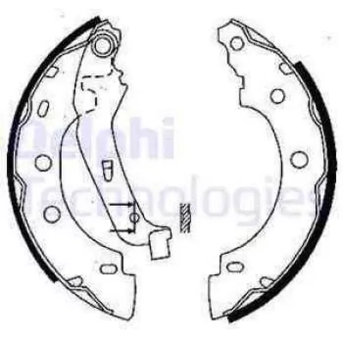 Arka Fren Balatasi Pabuc Kangoo Kubistar 1,2 / 1,4 / 1,5 / 1,9 | DELPHI LS1842 | OEM 44060-00QAG 7701205523