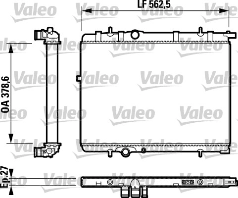 Su Radyatoru P307 P206 C4 C4 (B7) DS4 Xsara II Xsara Picasso (TU5JP4)1,6 16V Otomatik P206 TU3JPOLCU: (378*562*27) | VALEO 732893 | OEM 1330.86 1330.86 1330.F6 1330.F6