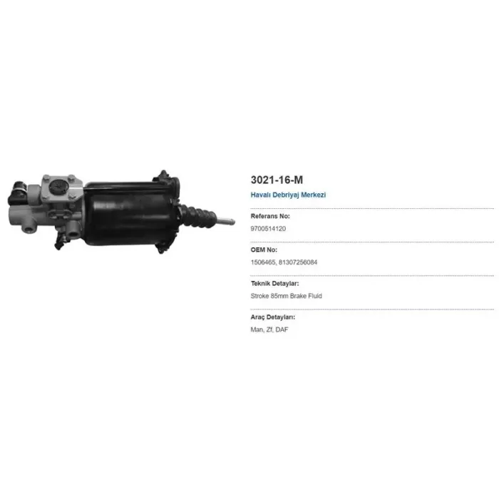 Debriyaj Alt Merkezi MAN TGX TGS D2066 D2676 07> TGA 18.410 D2866 00> TGA 18.460 D2876 00> TGA 18.430 D2066 04> TGA 18.480 D2876 02> Fortuna | WABCO 9700514120 | OEM 81307256107 81307256084