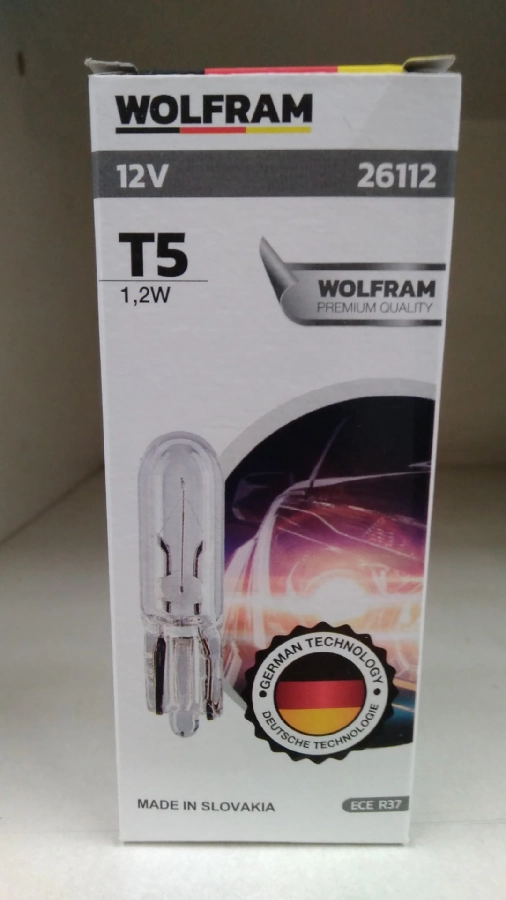 Ampul 12V T5 1,2W W2x4.6d T5 Küçük Dipsiz | OEM 26112