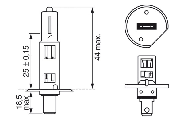 24V Standart H1 Ampul 70W | BOSCH 1987302860
