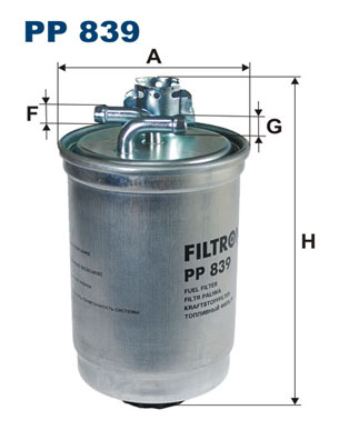 Yakit Filtresi (Mazot) Caddy Golf Jetta Passat Polo Transporter LT35 Vento Cordoba Ibiza Toledo | FILTRON PP 839 | OEM 1H0127401C 1H0127401C 1H0127401G 191127401A 1H0127401G 191127401A