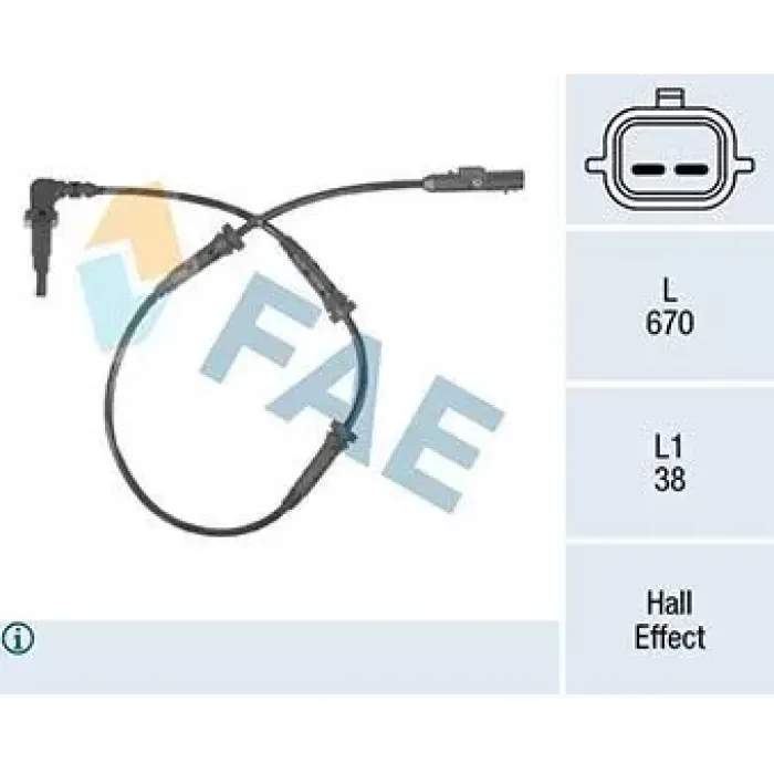 ABS Sensoru On Rl Dokker Lodgy Symbol Joy Logan 2 Sandero 2 | FAE 78314 | OEM 479104225R