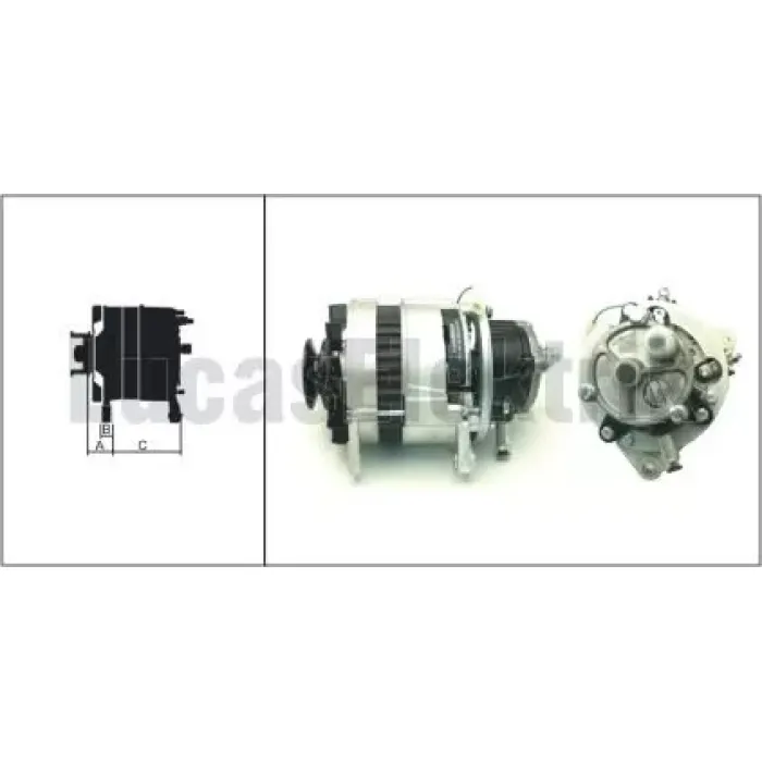 Alternator A127 12V 70A Levend 3000 5,P | LUCAS 619 203 74 | OEM 61920374