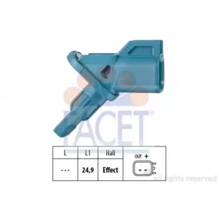 On ABS Sensoru (Sag/Sol) Focus 2 03>11 Focus 2 C Max 04>11 Mondeo 4 07>14 Volvo C30 533 10>12 C70 2 542 06>09 S40 2 544 05>12 S60 2 134 10>15 S80 2 124 14 | FACET 21.0002 | OEM 3M5T 2B372